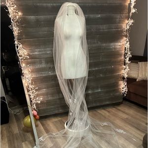 Cathedral veil with flowers